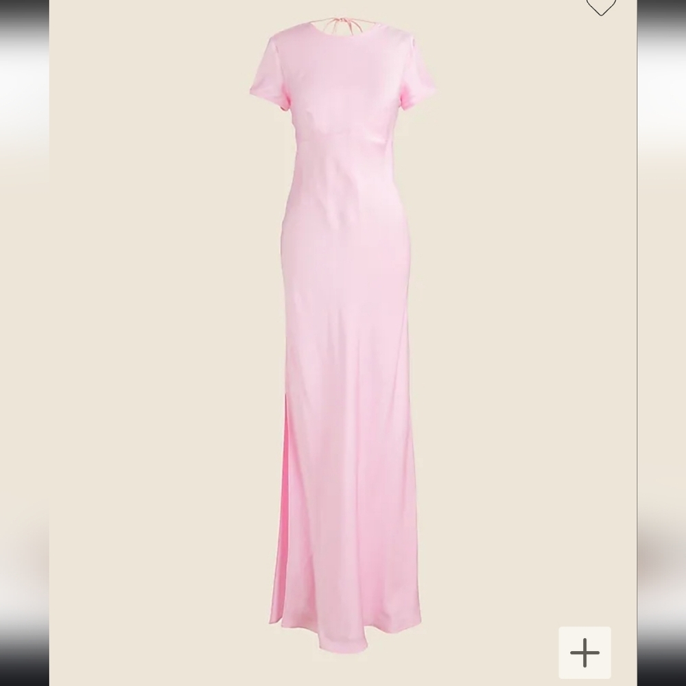 Anna October© X J.Crew short-sleeve slip dress in luster crepe - Picture 4 of 12